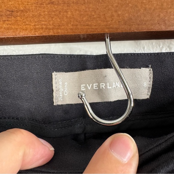 Everlane Black The Fixed Waist Stretch Cotton Pant Size 8 - Picture 3 of 4